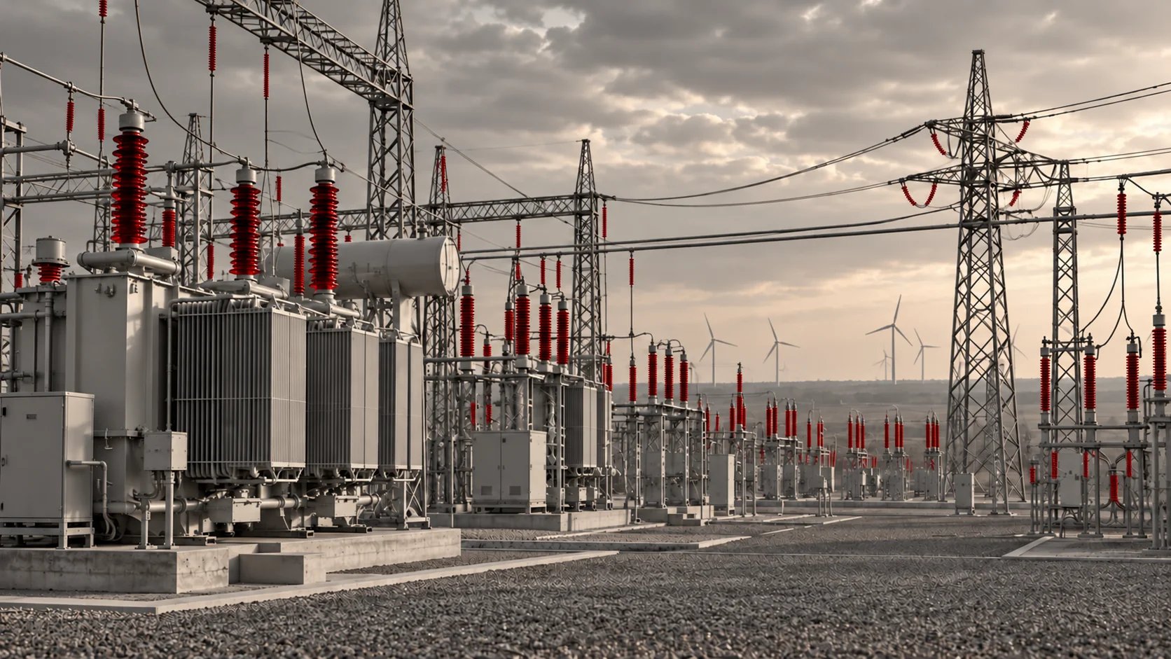 Illustrative power transmission and energy infrastructure